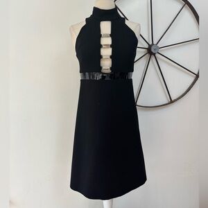 David Koma black cutout lamb’s wool mini dress 10 $1029